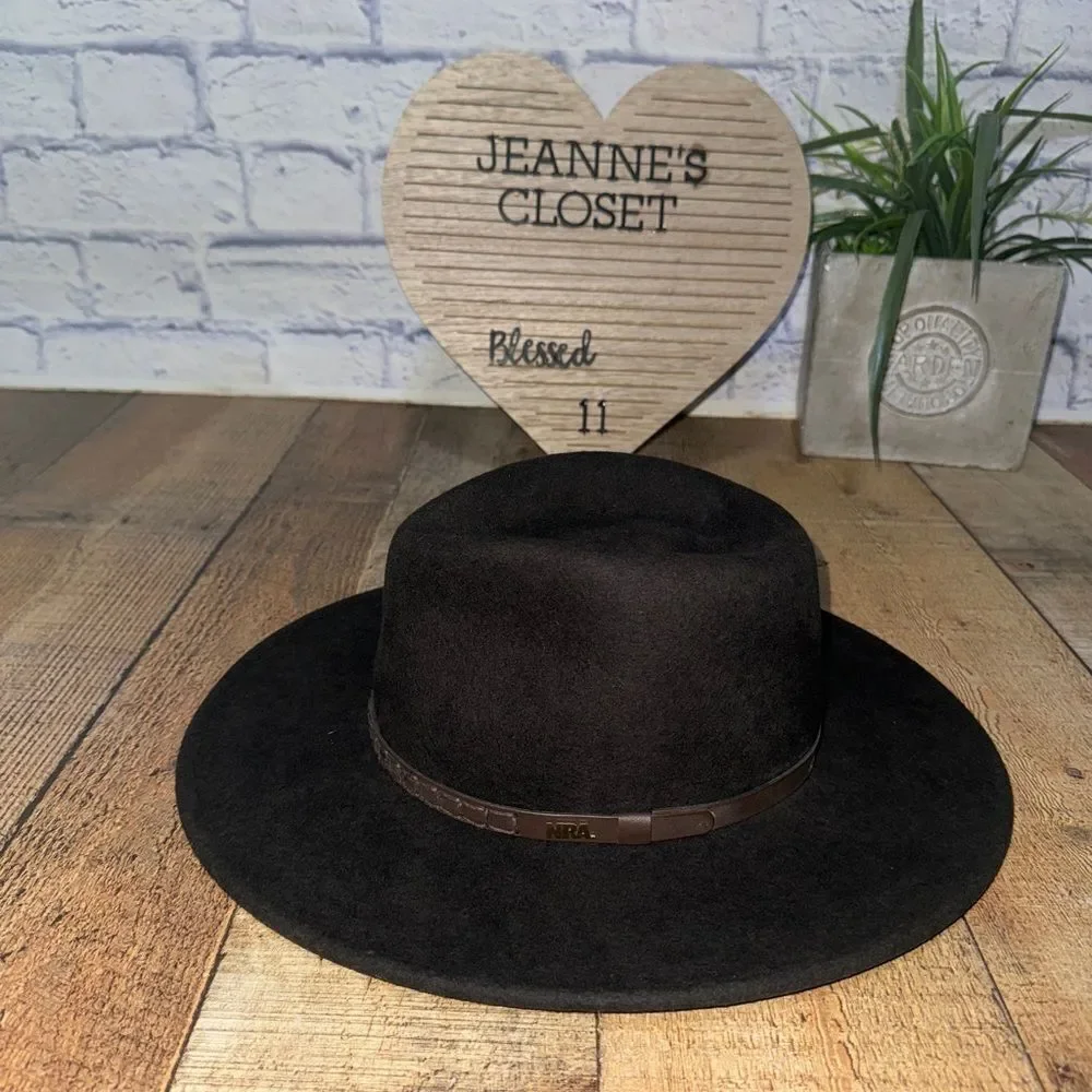 Resistol NRA Dark Brown Wool Felt Western Cowboy Hat Size Medium